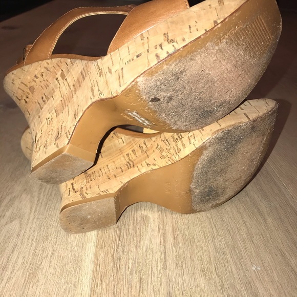 Via Spiga Cork Heel Sandals 8.5 - Picture 5 of 5